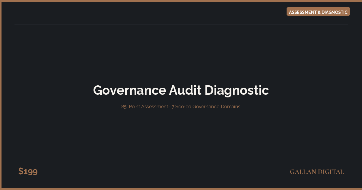 Governance Audit Diagnostic