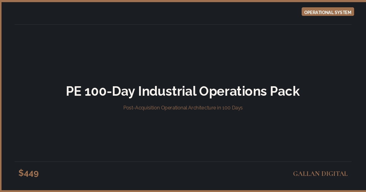 PE 100-Day Industrial Operations Pack